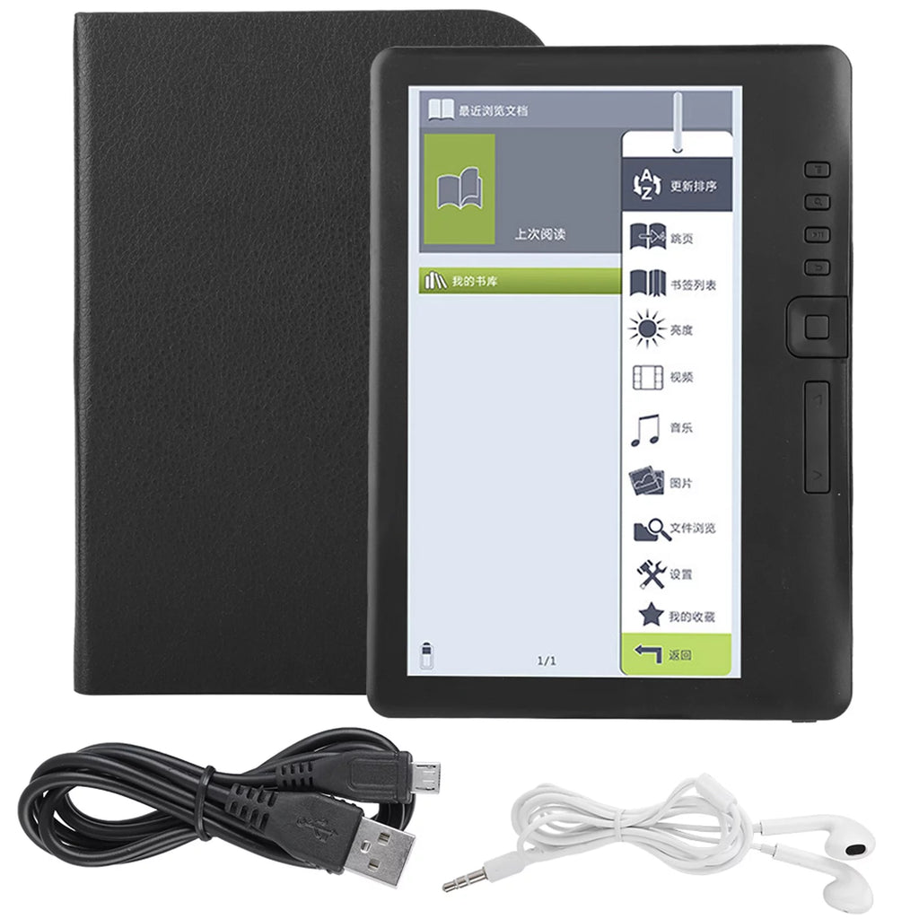 Portable 7 Inch E-Book Reader with Colorful Screen, TF Card Support U36681