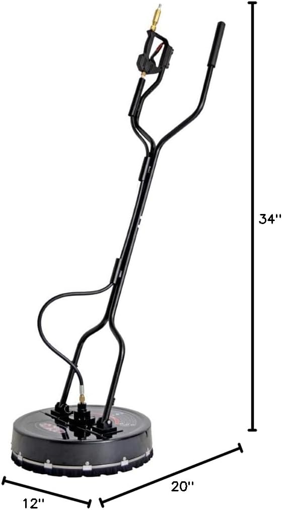 20" Industrial Pressure Washer Surface Cleaner for Hot and Cold Water Machines, 3/8" Quick Connection, 3450-4500 PSI F143