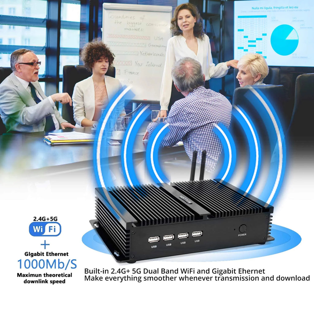Fanless Mini PC Desktop with Intel Core i5, 8GB RAM, 512GB SSD D89294