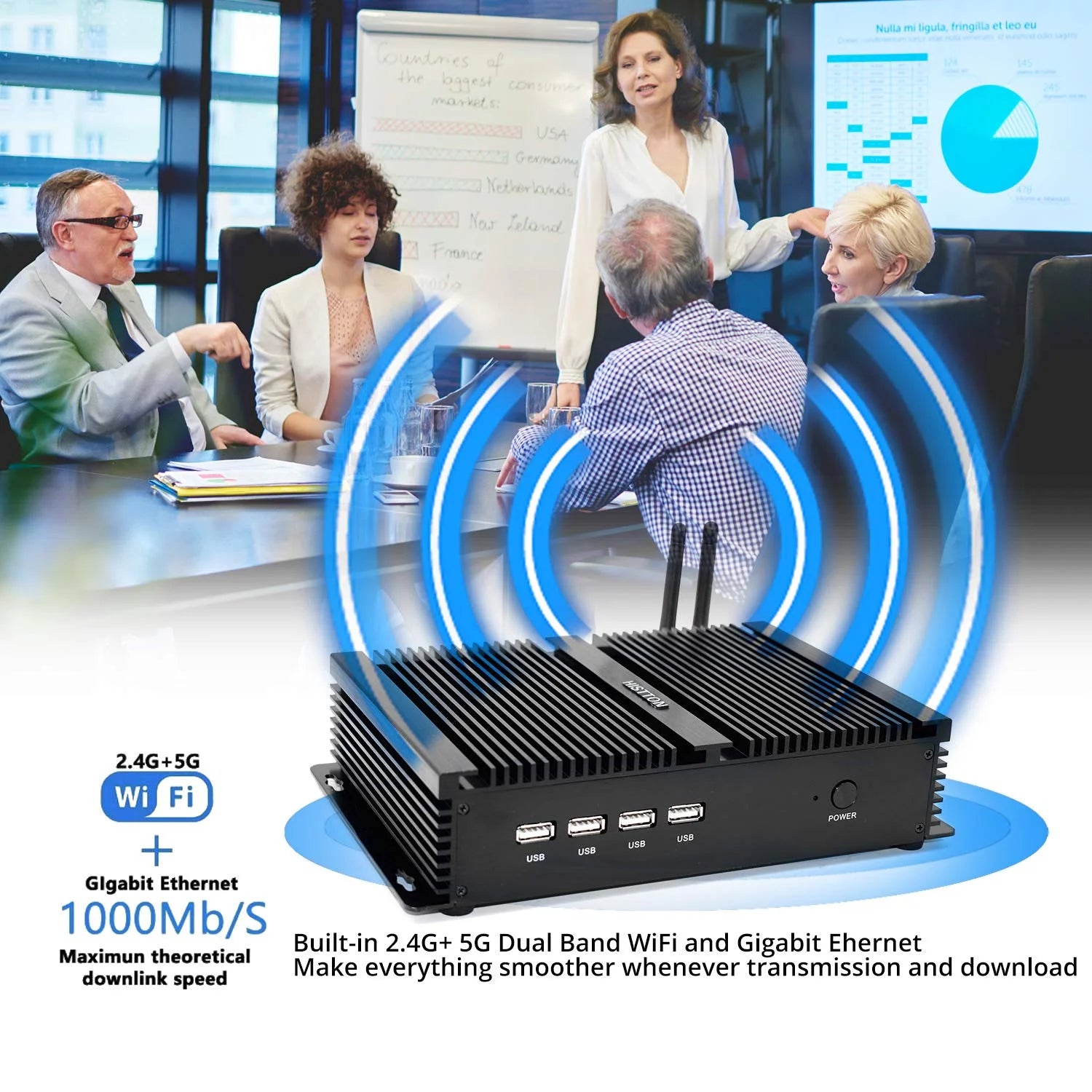 Fanless Mini PC Desktop with Intel Core i5, 8GB RAM, 512GB SSD D89294