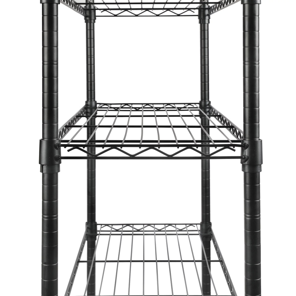 4 Tier Wire Shelf Unit, Black, 1400 lb. Capacity P595736