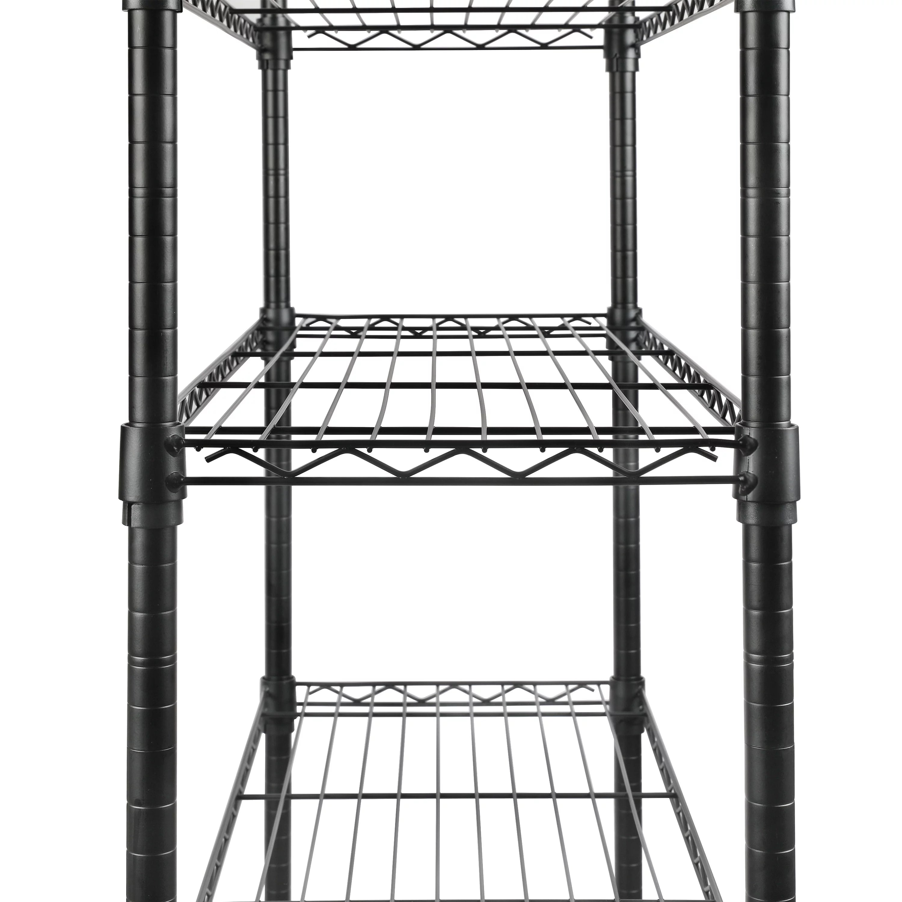 4 Tier Wire Shelf Unit, Black, 1400 lb. Capacity P595736