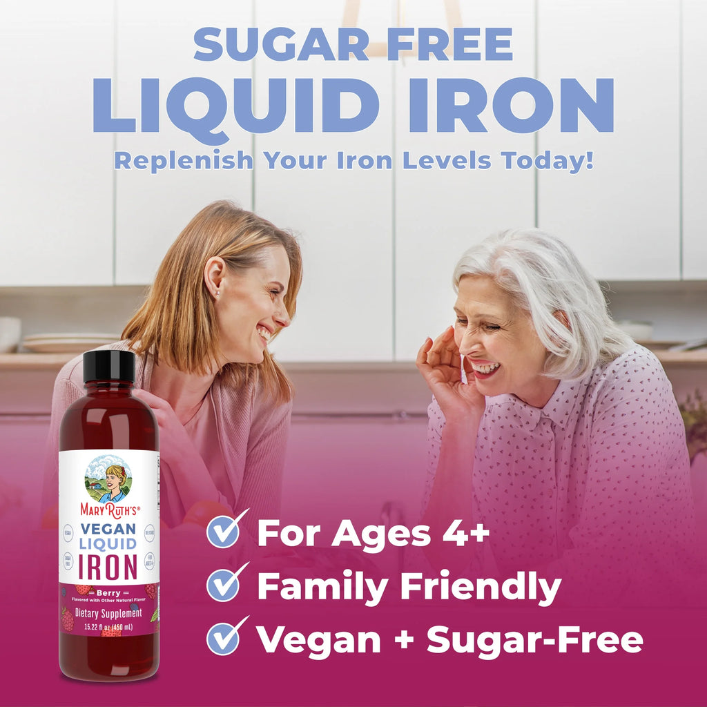 Liquid Iron Supplement for Women, Men & Kids, Sugar Free, Vegan K184959
