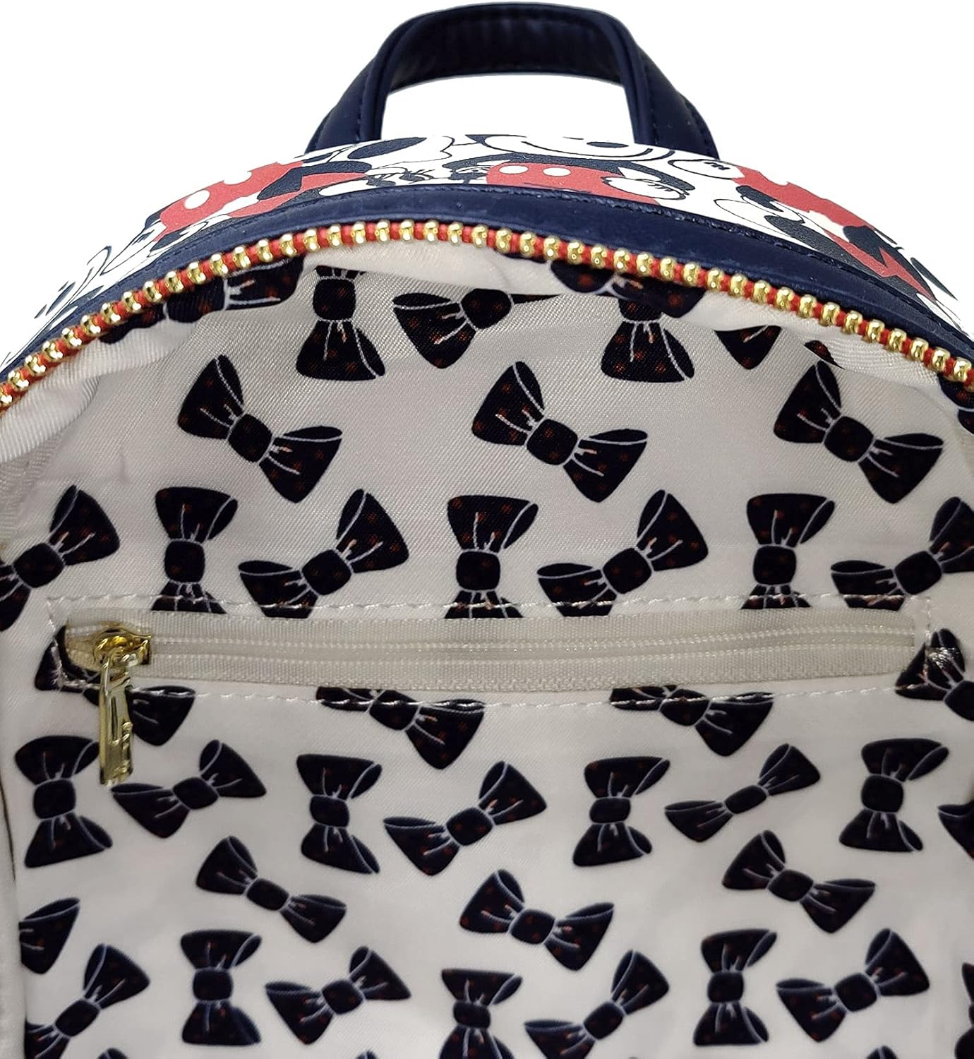 Disney Mickey Minnie Mouse Mini Backpack Handbag Red Navy O695