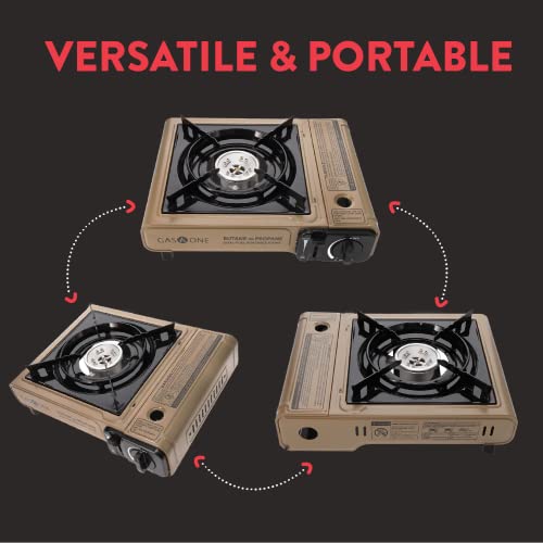 Propane or Butane Dual Fuel Portable Camping Stove with Carrying Case G16594