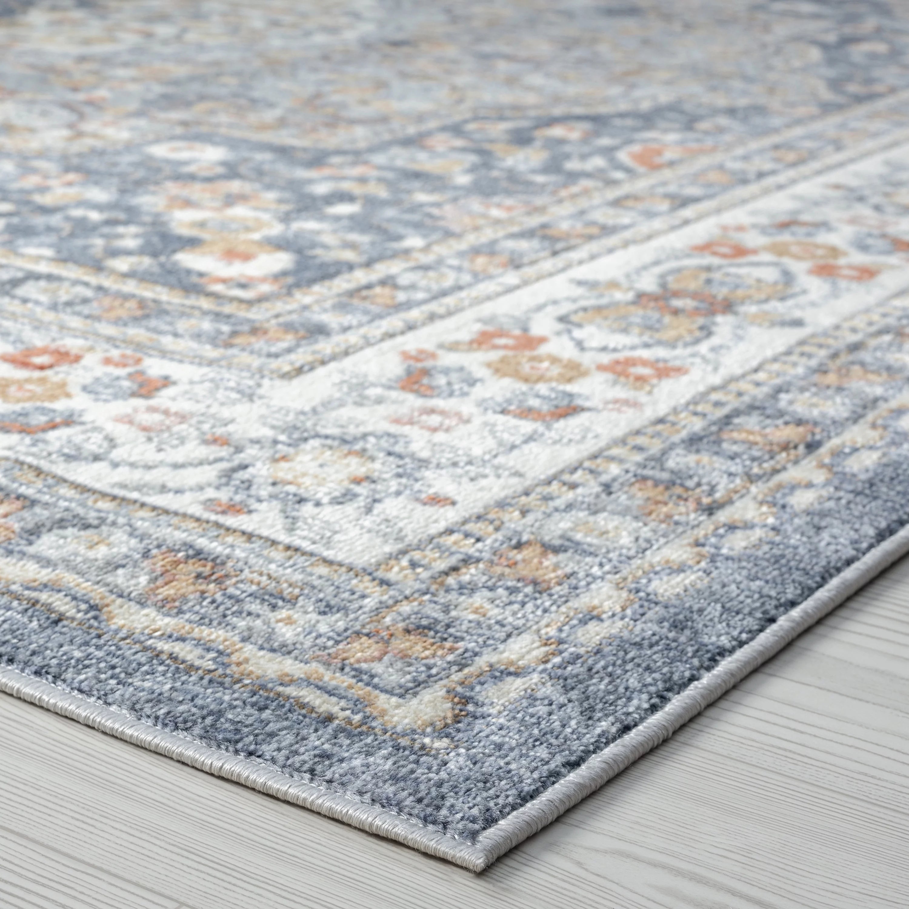 5x8 Medallion Area Rug Navy Gray F915