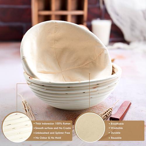 Oval Banneton Bread Proofing Basket Set of 2 Y4305