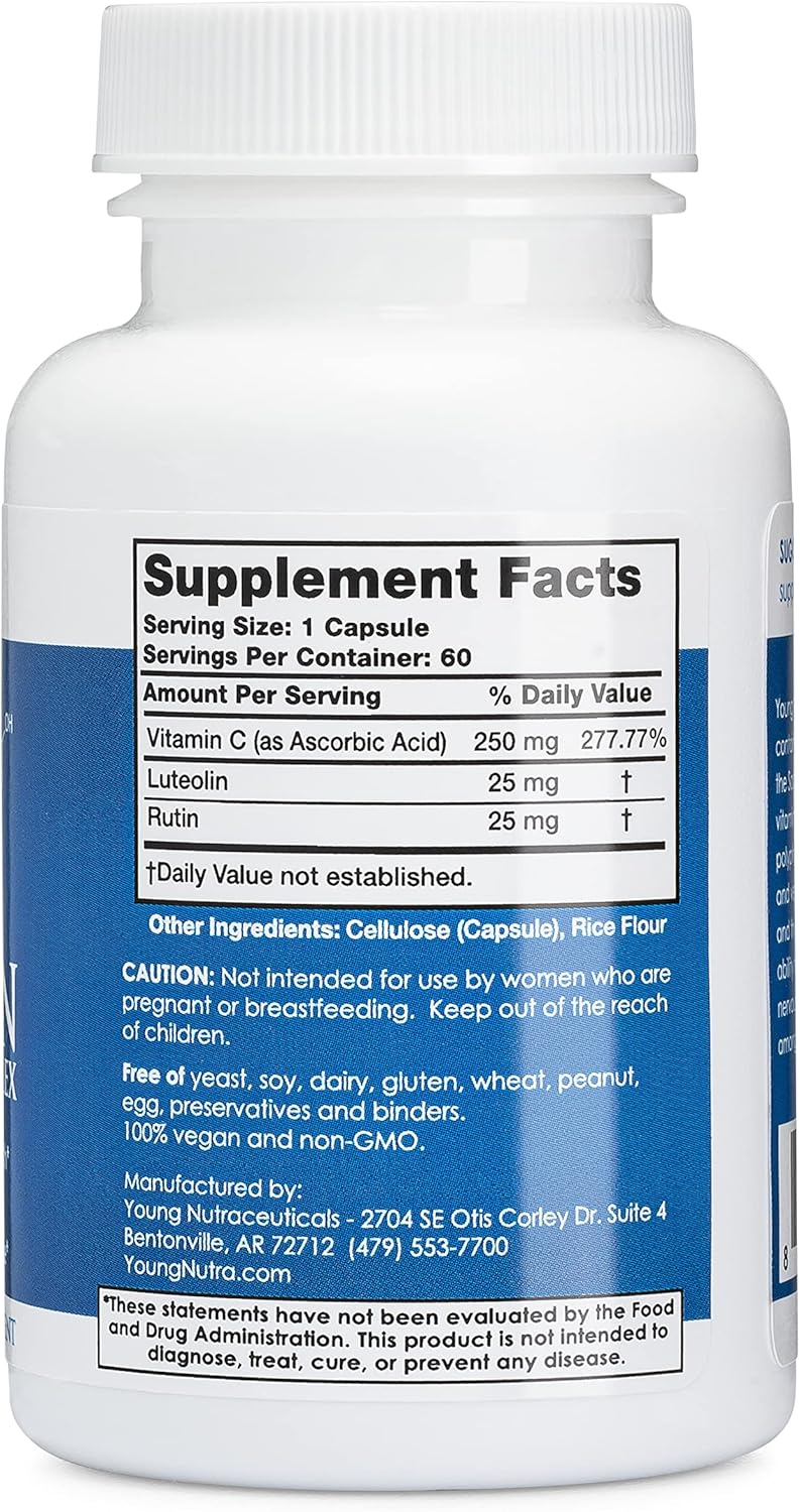 Luteolin Complex Supplement for Immune and Nervous System Support, 60 Capsules S719842
