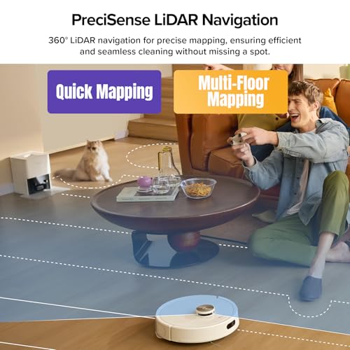Robot Vacuum with Self-Empty Dock, 5500 Pa Suction, LiDAR Navigation S624100