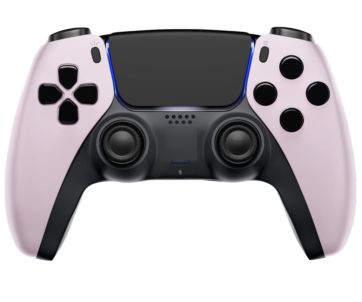 MODDEDZONE Wireless Controller for PS5 with Exclusive and Unique Designs Compatible with PlayStation 5 and PC - The Ideal Christmas Gift for Gaming Enthusiasts - Expertly Crafted in USA(Soft Sakura)