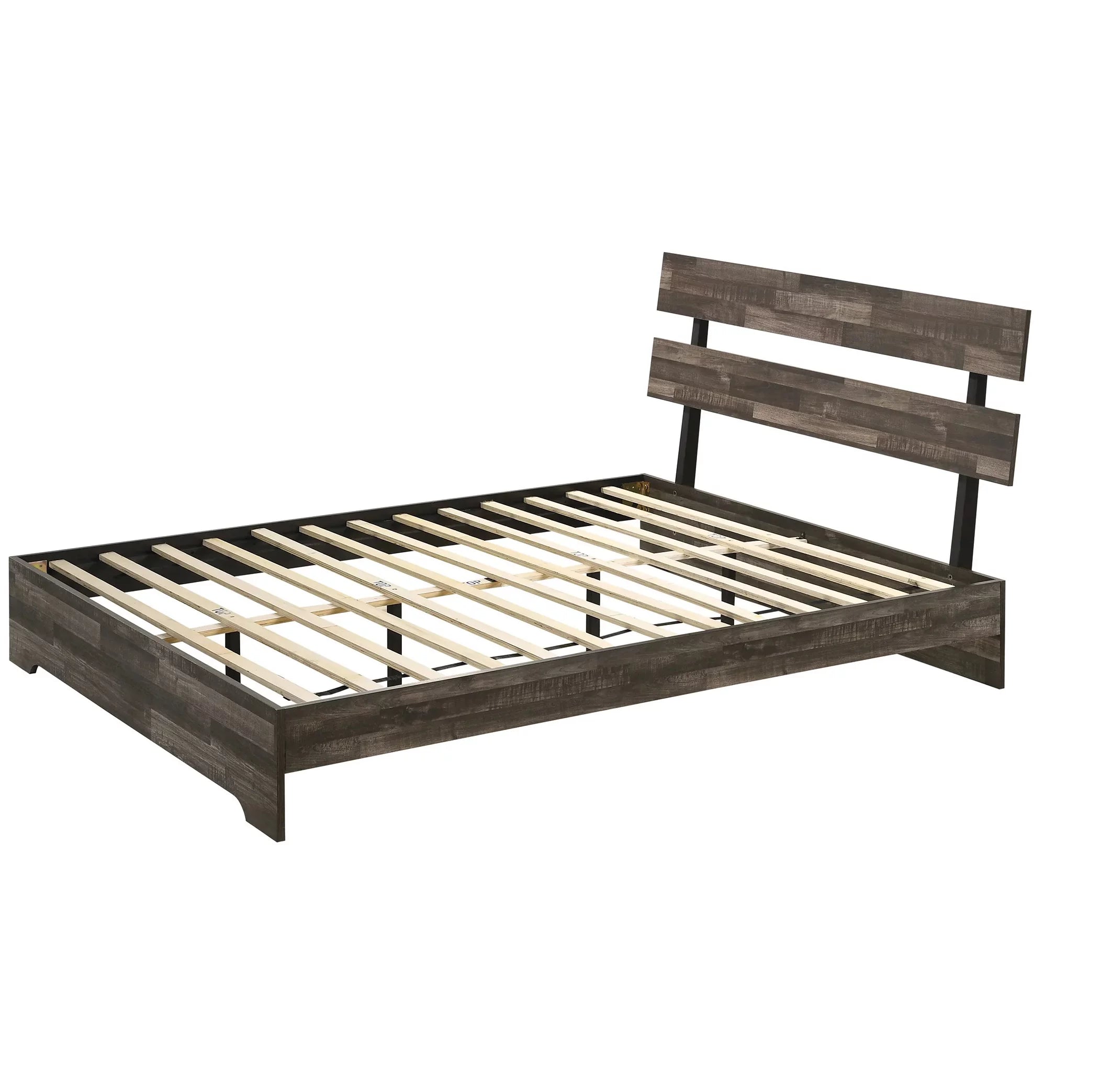 Queen Size Platform Bedroom Set with Dresser, Mirror and Nightstand O67768
