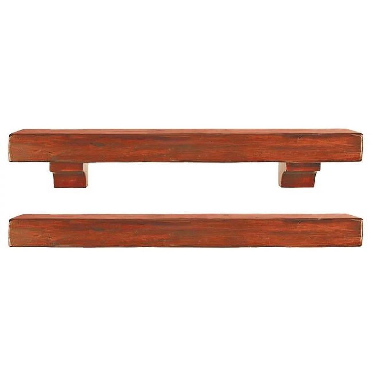 60 in. The Shenandoah Shelf or Mantel Shelf Medium Finish - Rustic Distressed