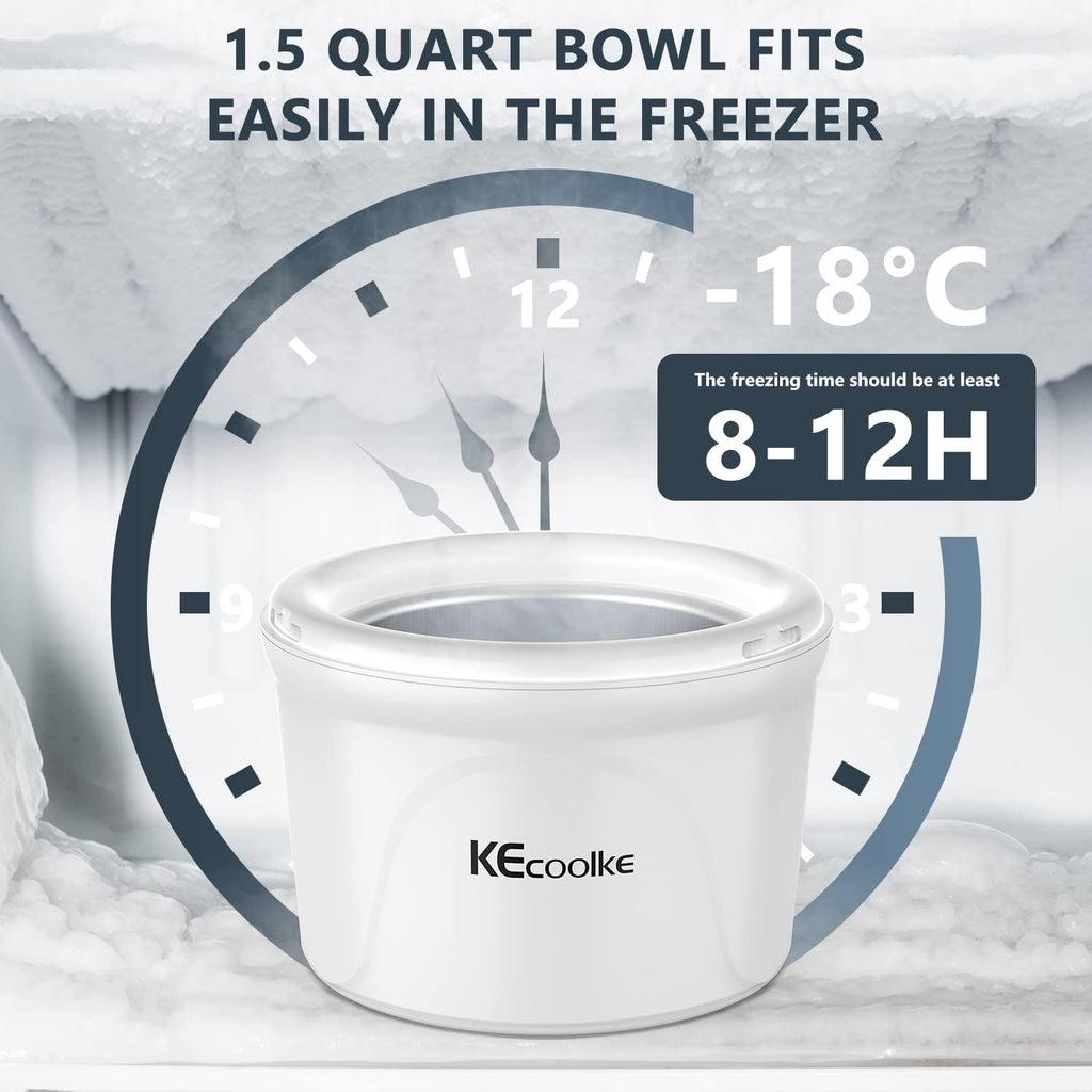 Ice Cream Maker, Electric Soft Serve Machine, 1.5 Quart Frozen Yogurt R598550