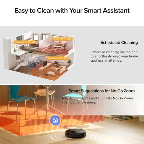 Robot Vacuum with Self-Empty Dock, 5500 Pa Suction, LiDAR Navigation S624100