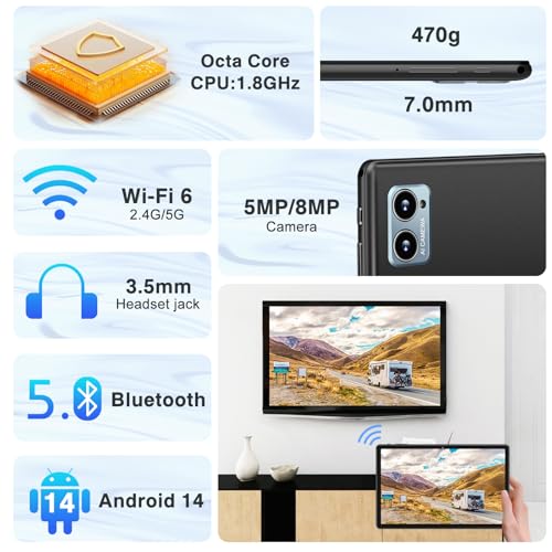 Tablet 10.1 Inch, 20GB RAM 128GB ROM, Octa-Core, IPS HD Touchscreen L9211