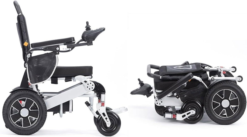 Lightweight Foldable Electric Wheelchair,Portable Power Wheechair,WheelChairs for Adults,All Terrain Motorized Wheelchair for Senior,Electric Wheelchairs (330lbs)