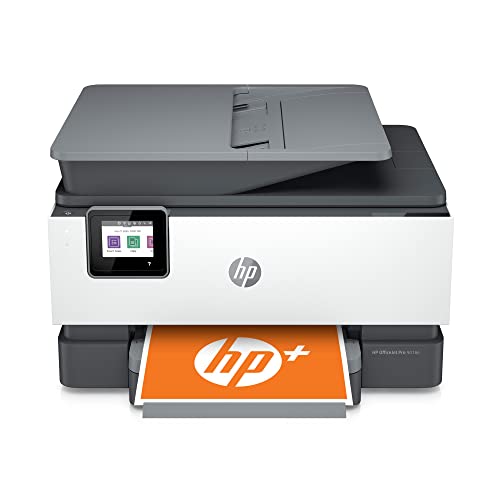 HP OfficeJet Pro 9018e Wireless Color All-in-One Printer with Bonus 6 Months Instant Ink with HP+ (1G5L5A), White