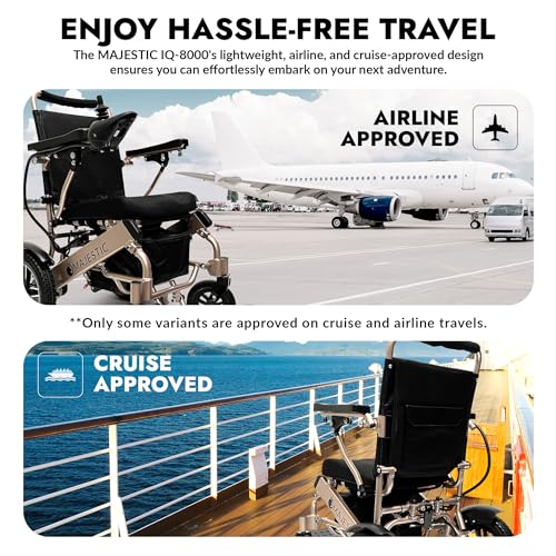 Foldable Electric Wheelchair for Adults, Lightweight Portable Power Chair N236
