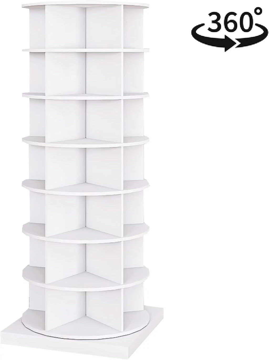 360° Rotating Shoe Rack 7-Tiers Organizer, Spinning Shoe Storage Tower for Entryway U879492