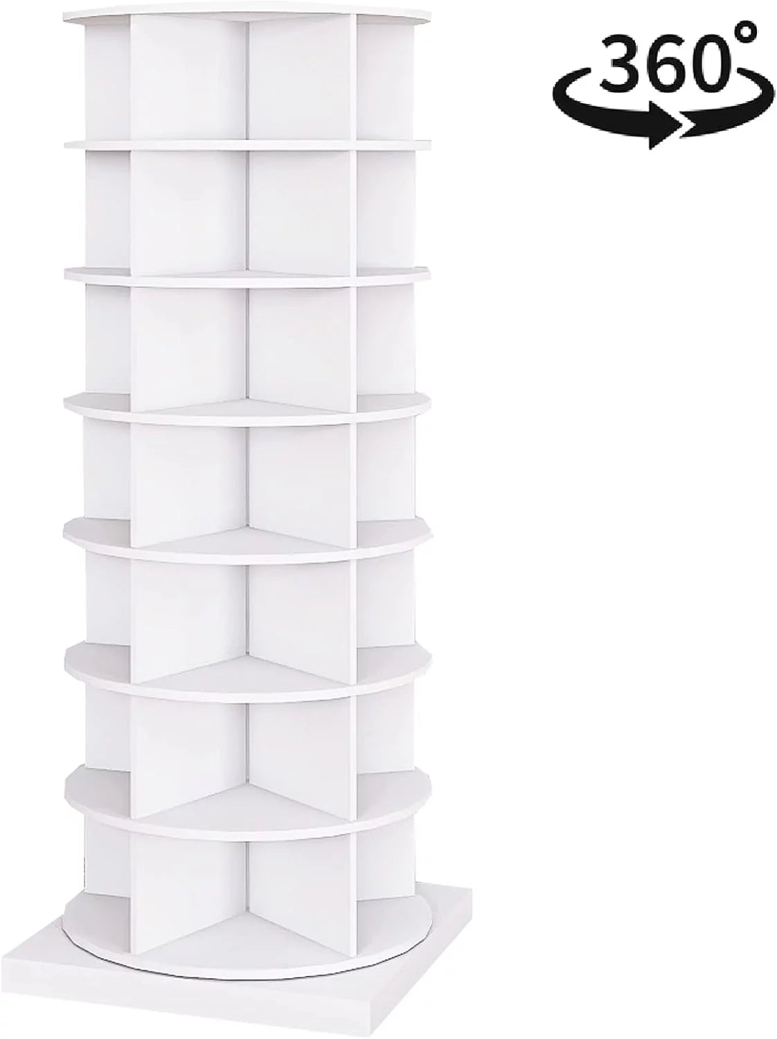 360° Rotating Shoe Rack 7-Tiers Organizer, Spinning Shoe Storage Tower for Entryway U879492