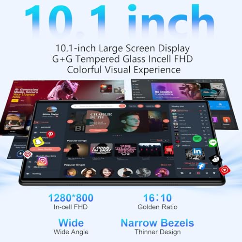 Tablet 10.1 Inch, 20GB RAM 128GB ROM, Octa-Core, IPS HD Touchscreen L9211