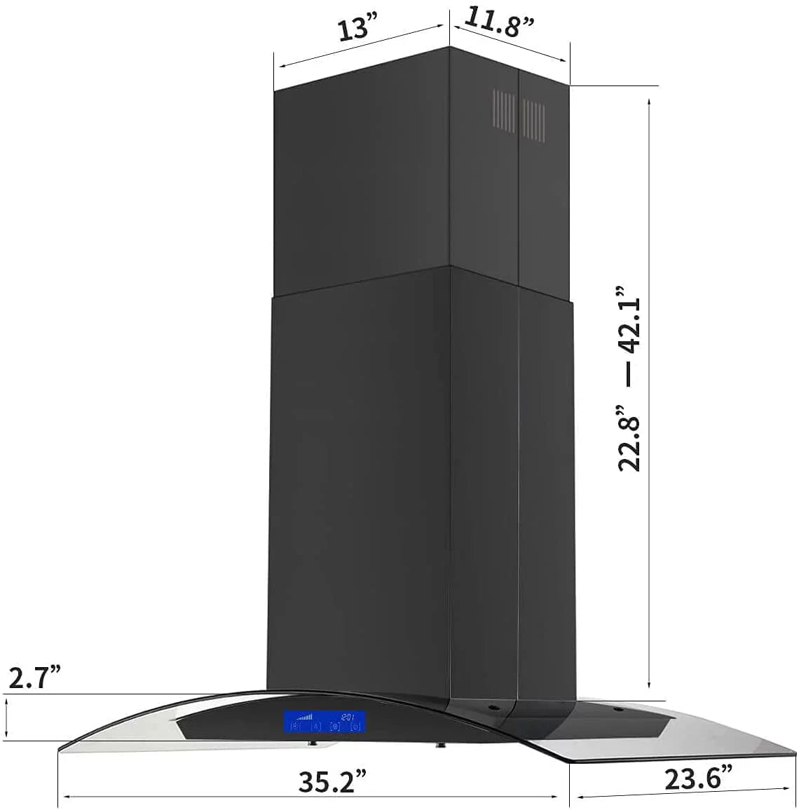 Island Mount Range Hood 36 Inch 900 CFM H647475