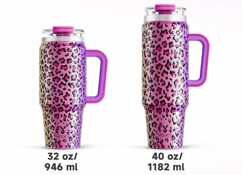 32 oz Insulated Tumbler with Handle, Lid and Straw, Stainless Steel Travel Mug U400