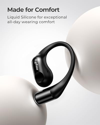 Open Ear Headphones Wireless Earbuds with 4-Mic Clear Call, 30H Playtime L15241