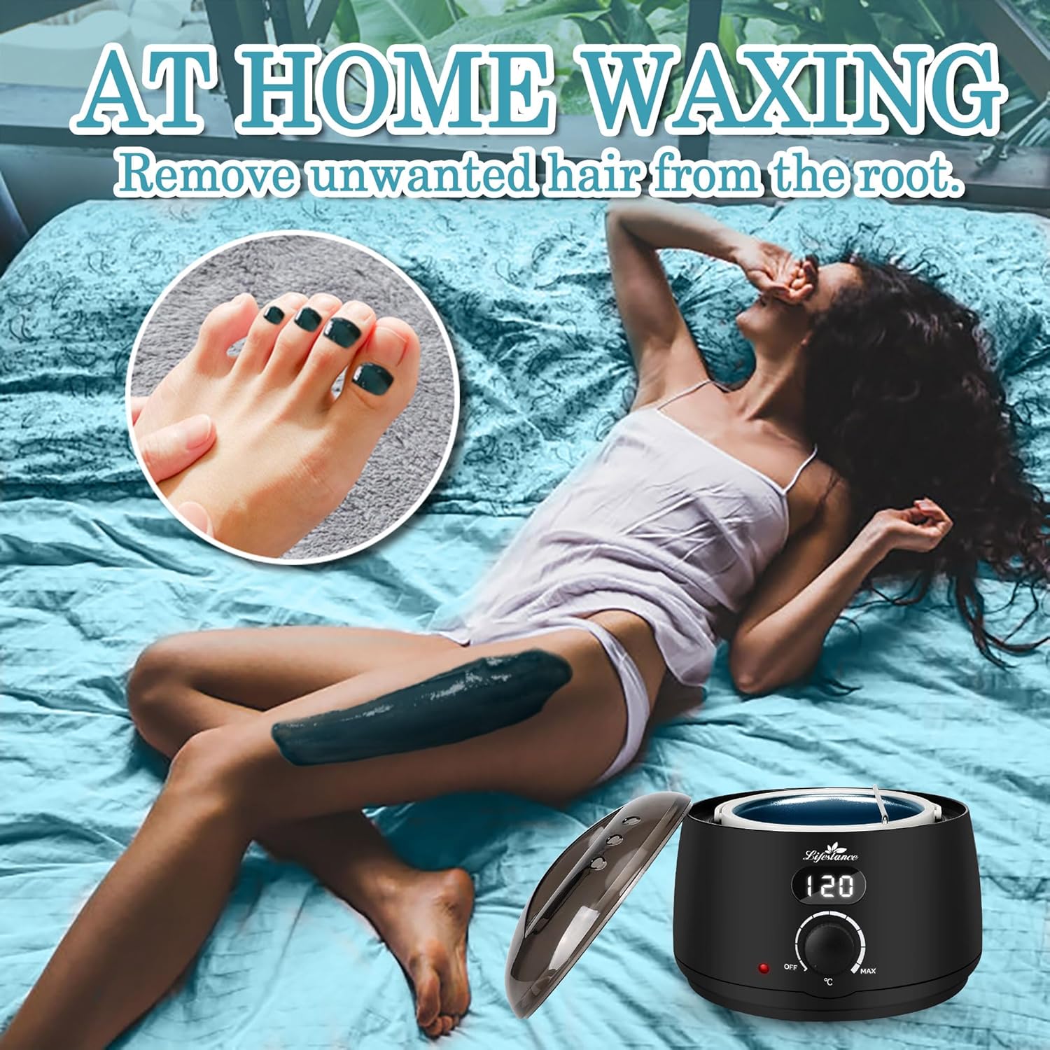 Wax Pot Warmer for Hair Removal, 500ml Digital Wax Heater with LCD F496