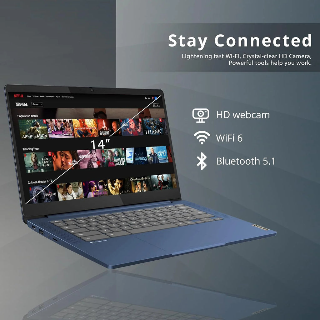 14" FHD IPS Touchscreen Chromebook, 4GB RAM, 64GB eMMC, WiFi 6 H628