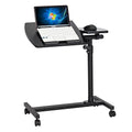 Ktaxon Adjustable Black Laptop Desk Rolling Cart Sofa Over Bed Notebook Table Stand