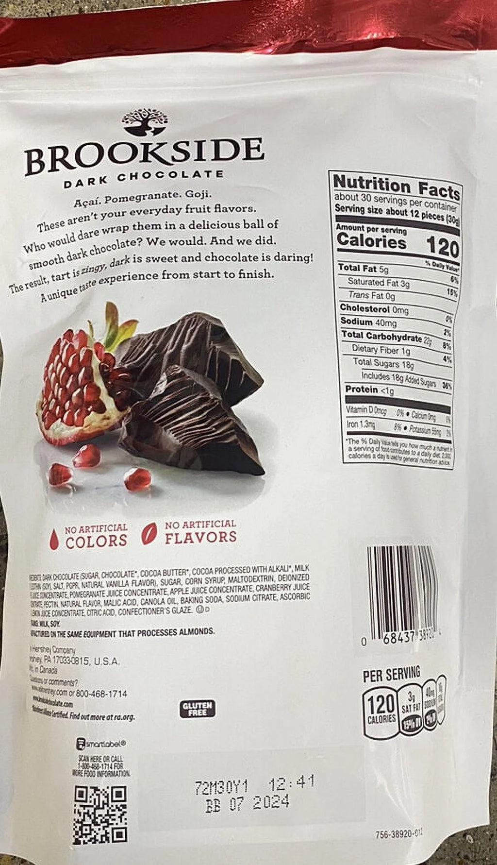 Dark Chocolate Pomegranate Candy 32 Oz Bag Z7143