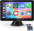 Portable Car Stereo Wireless Apple CarPlay Dash Mount & Android Auto, Drivemate, 7-Inch FHD Touchscreen Car Audio Receiver, Bluetooth Handsfree, Car Buddy, AHD Backup Camera, AUX/AV in/USB