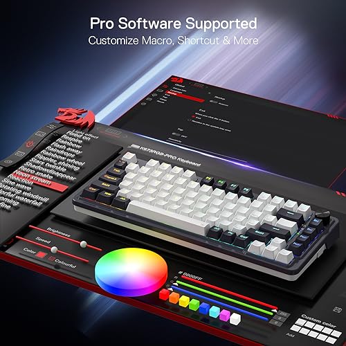 75% Wireless RGB Gaming Keyboard, 81 Keys Hot-Swap Mechanical W558360