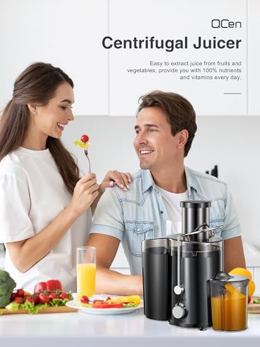 Juicer Machine, 800W Centrifugal Extractor with Wide Mouth Feed Chute, Stainless Steel, BPA-free V753