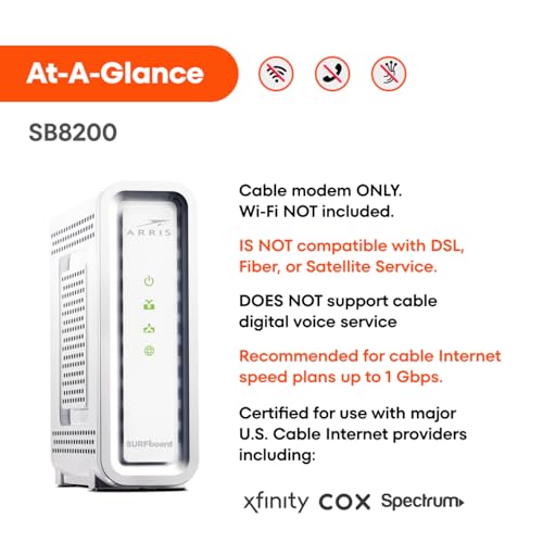 Cable Modem DOCSIS 3.1 Gigabit, 4 OFDM Channels T781198