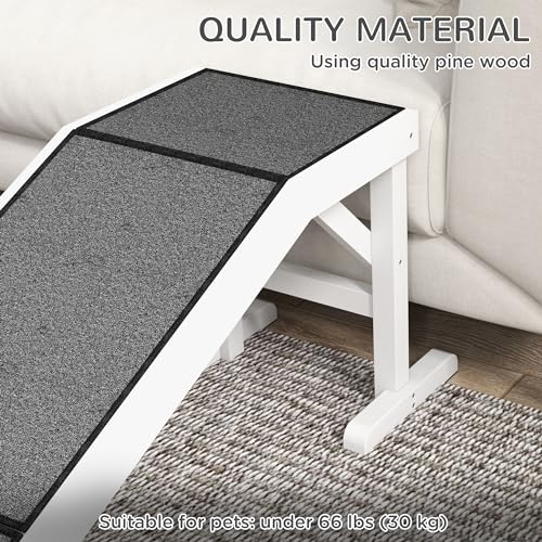 Dog Ramp for Bed with Non-Slip Carpet and Top Platform S85728