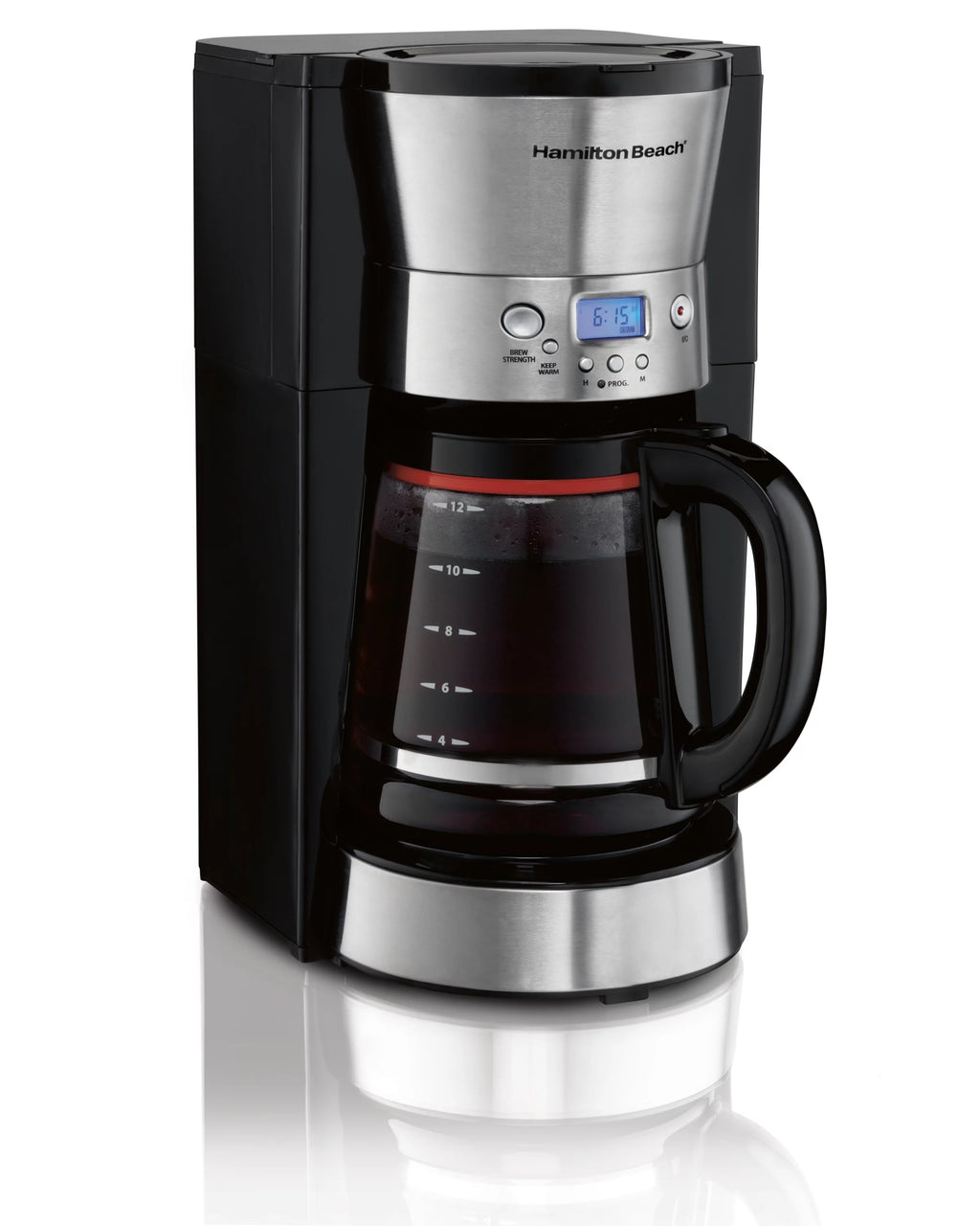Hamilton Beach Programmable Coffee Maker, 12 Cups, Black, 46895
