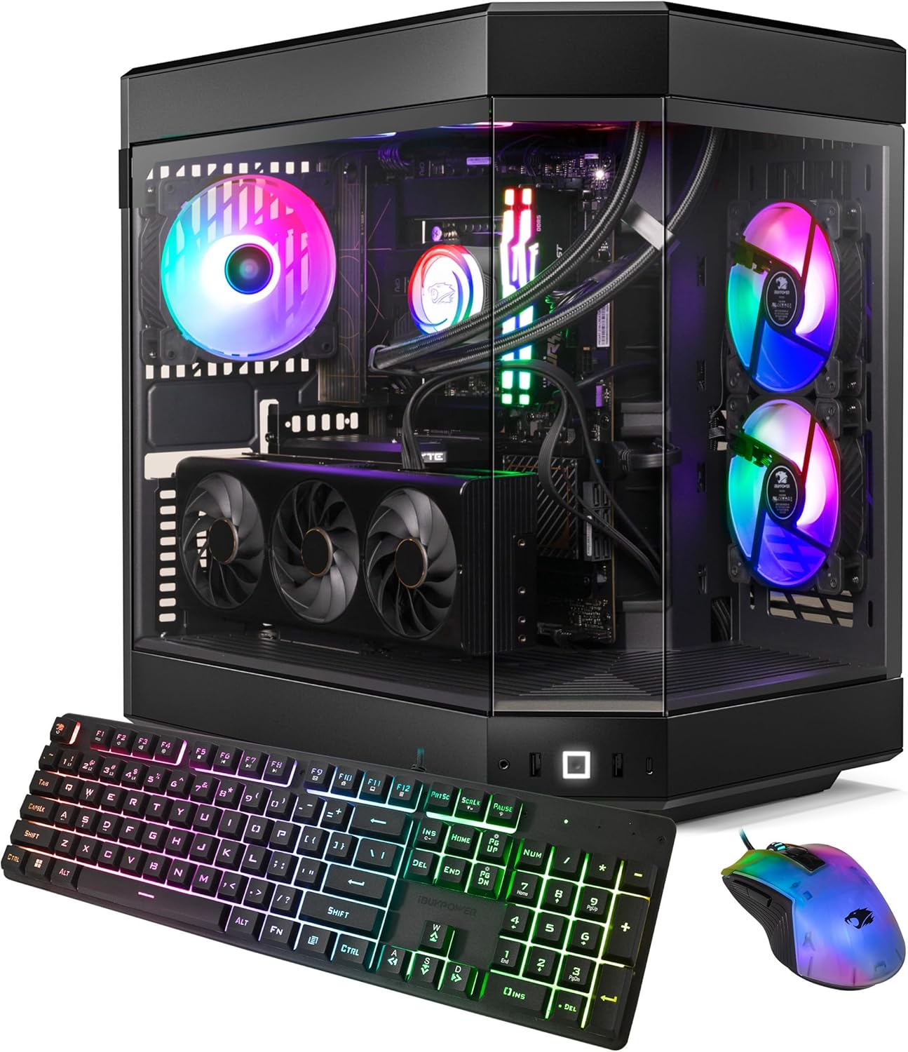 iBUYPOWER Y60 Black Gaming PC Computer Desktop Y60BI9N4703 (Intel Core i9 13900KF, NVIDIA GeForce RTX 4070 12GB, 32GB DDR5 RGB 5200MHz (16x2), 1TB NVMe, WiFi Ready, Windows 11 Home Advanced)