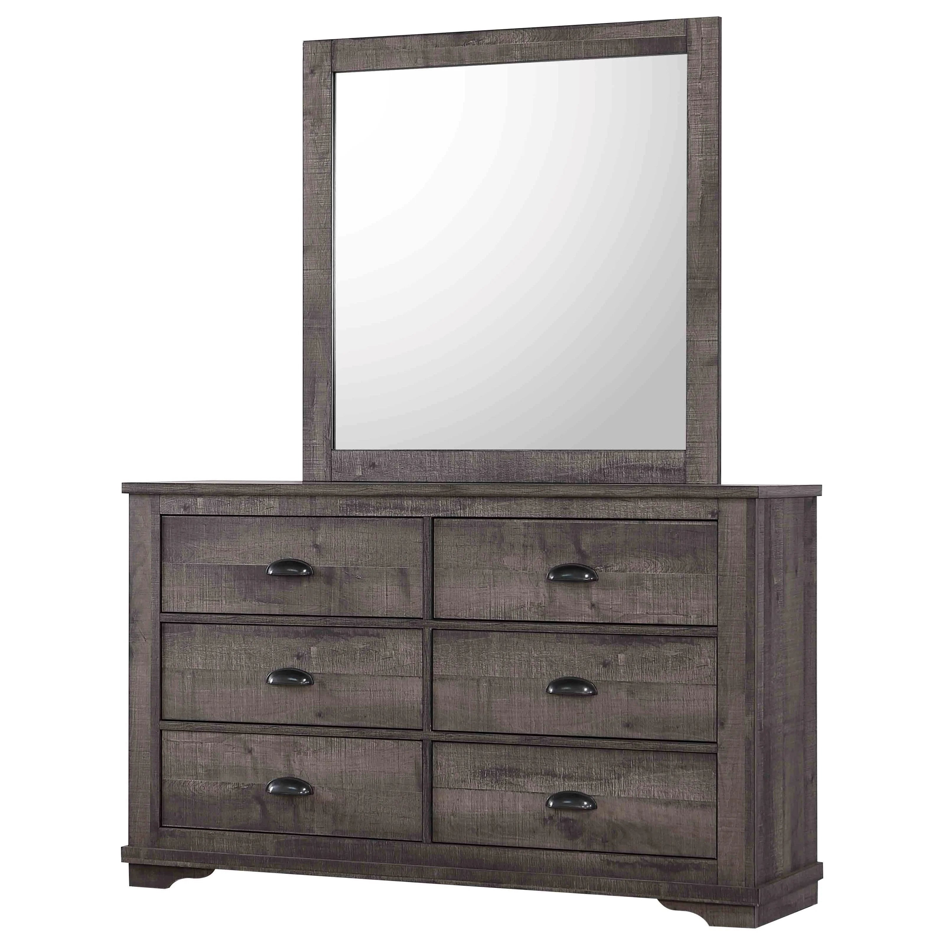King Size Bedroom Furniture Set with Dresser Mirror and Nightstand X6798