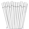 ALINK 12-Pack Reusable Hard Plastic Clear Straws, 10.5 in x 0.3 in Tumbler Straws for 16 OZ 20 OZ 30 OZ Stanley, YETI, Starbucks Tumblers with Cleaning Brush