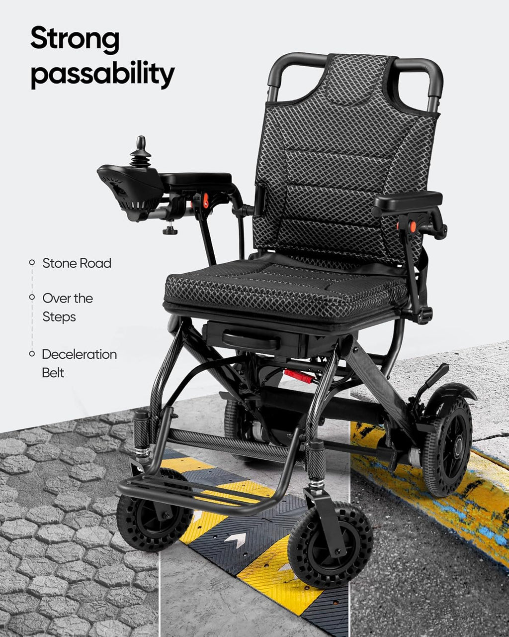 Foldable Electric Wheelchair for Adults, 38 lbs, Airline Approved T7737