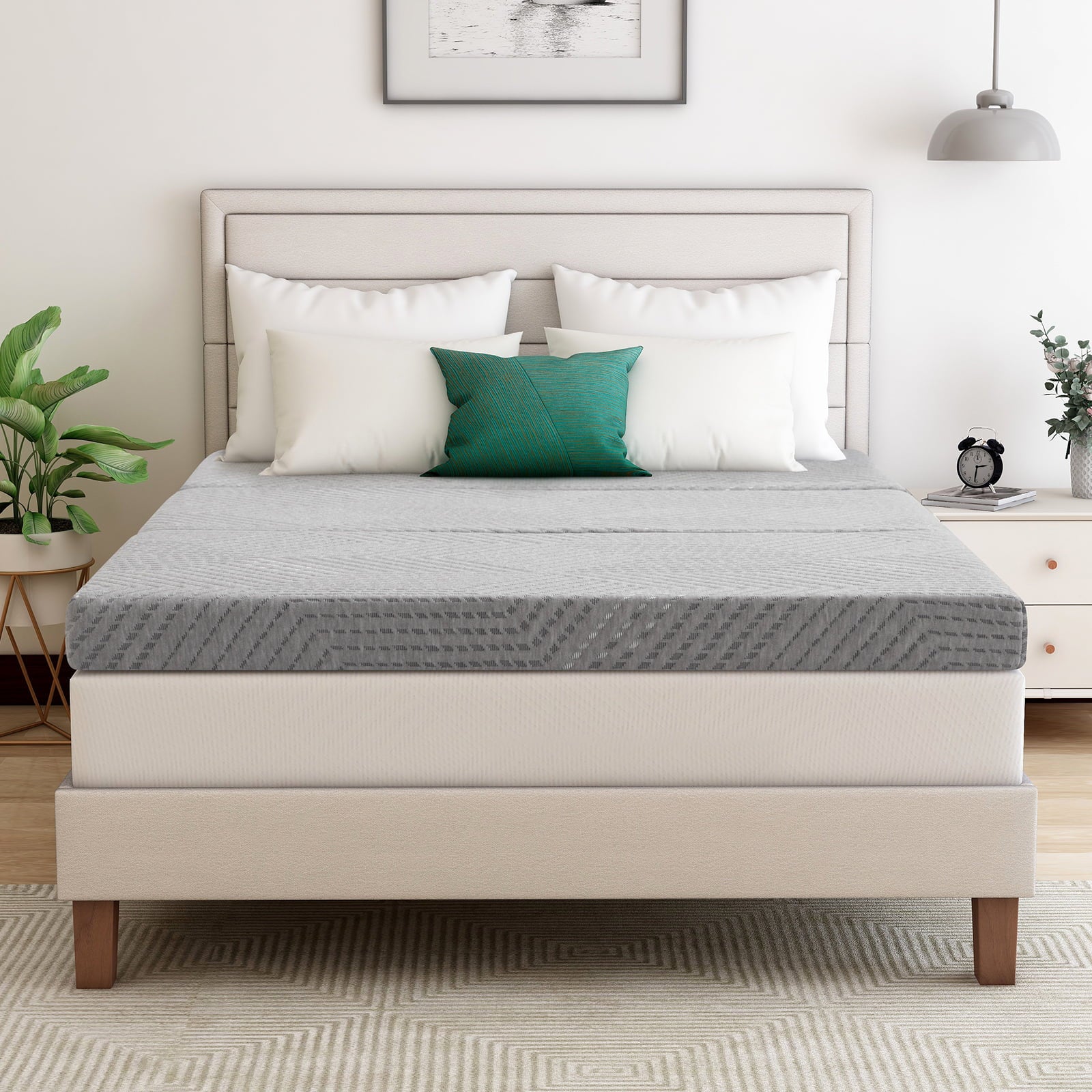 Tri Fold Mattress with Washable Cover for Floor, RV, Camping V8767