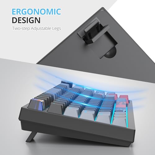 82-Key Compact Wired RGB Mechanical Gaming Keyboard, Black E1215