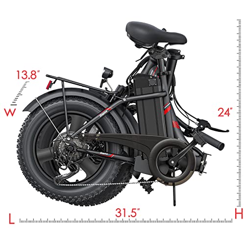 Electric Bike 16" Fat Tire 350W Step Thru, 48V Removable Battery, 40 Miles U430