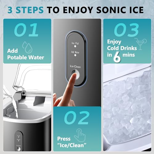 Nugget Ice Maker Countertop, 34lbs Per Day, Auto-Cleaning, Portable with Basket and Scoop Z503075
