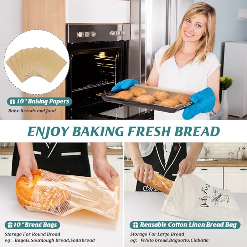 Bread Proofing Basket Set of 2, 9 Inch Round, Sourdough Kit E69919