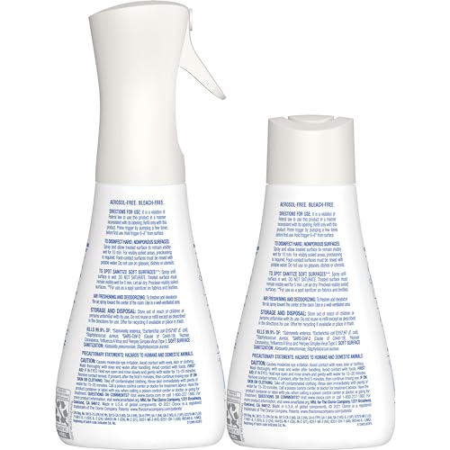 Disinfecting Mist, Lemon and Orange Blossom, 2-Pack Spray Bottles D74443