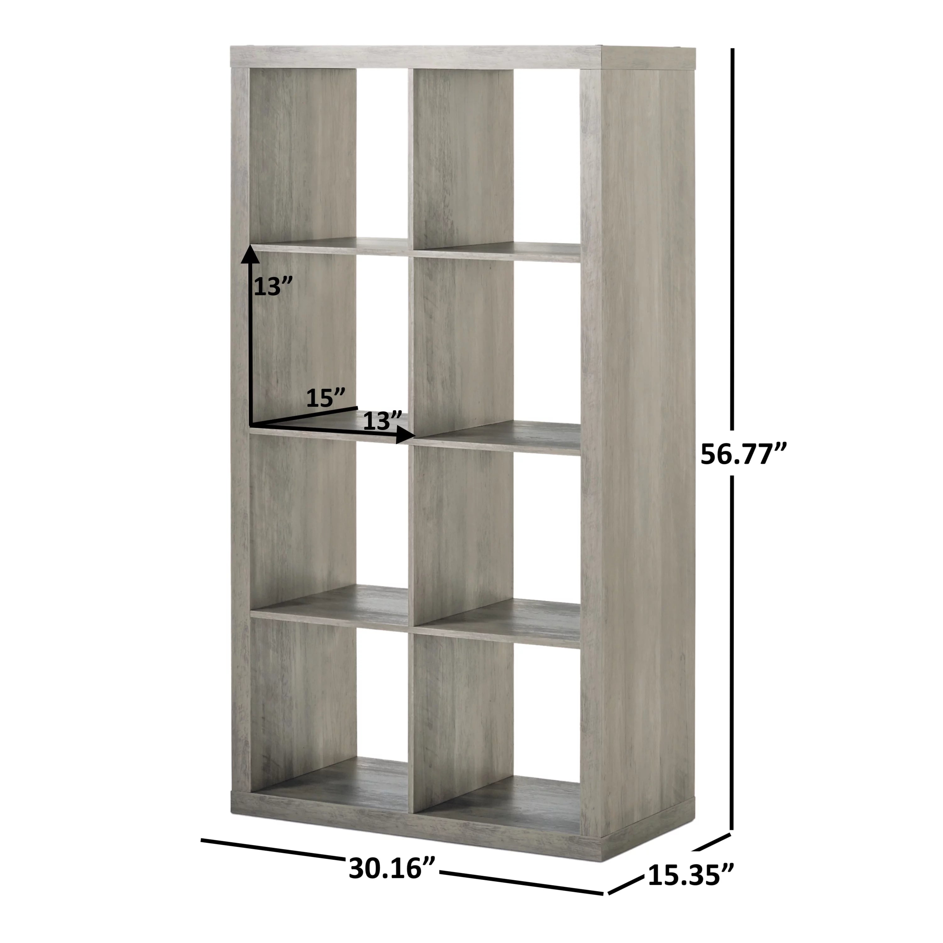 8-Cube Storage Organizer, Rustic Gray M73932