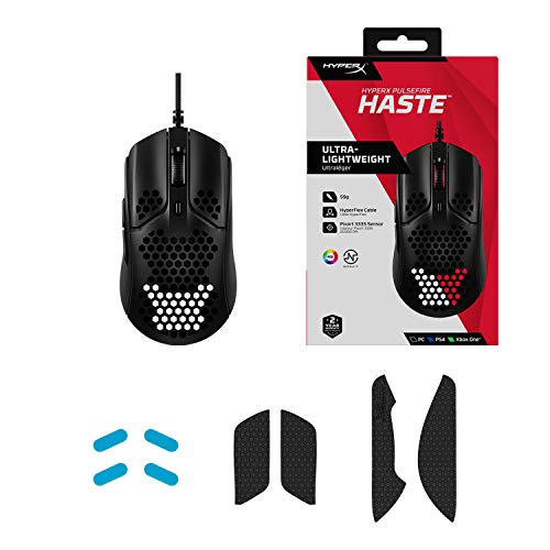 Gaming Mouse - Ultra-Lightweight, 59g, Honeycomb Shell, Black/Red U4751